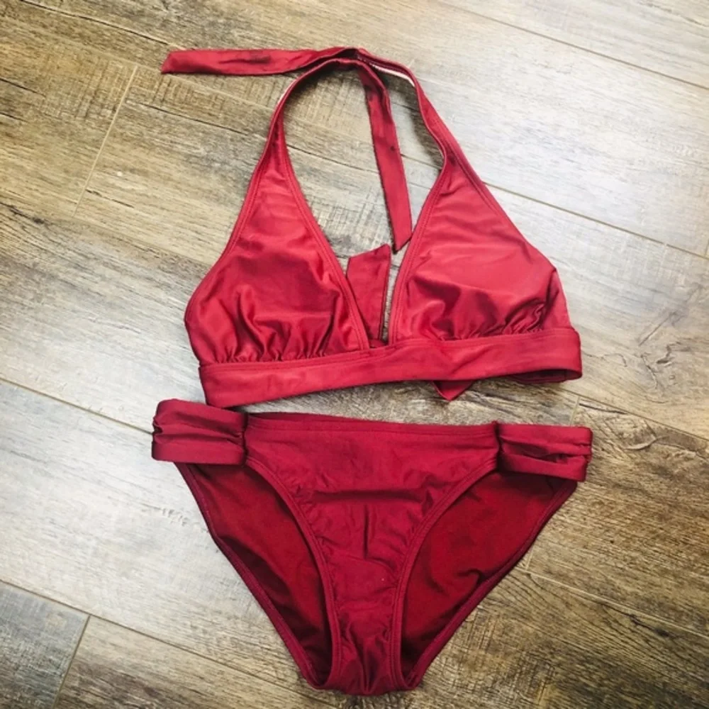 Old Navy Maroon Bikini Swim Suit (Small & Medium) - Picture 1 of 5